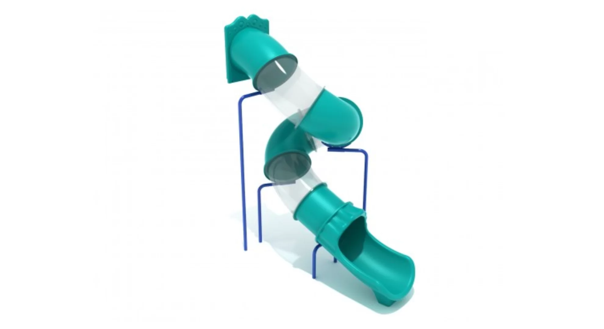 11-Foot-Spiral-Tube-Slide-Slide-and-Mounts-Only 11 Foot Spiral Tube Slide - Slide and Mounts Only