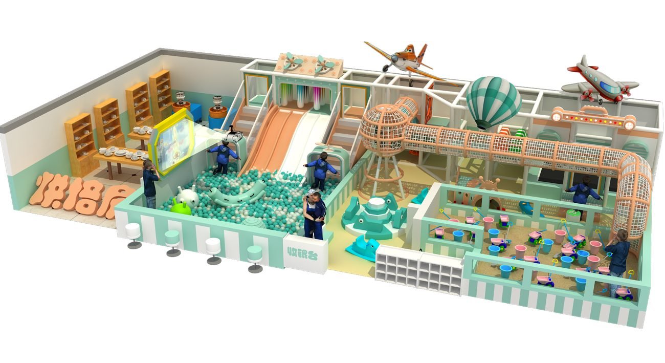Floor plan of macaron theme indoor children's playground-indoor playground