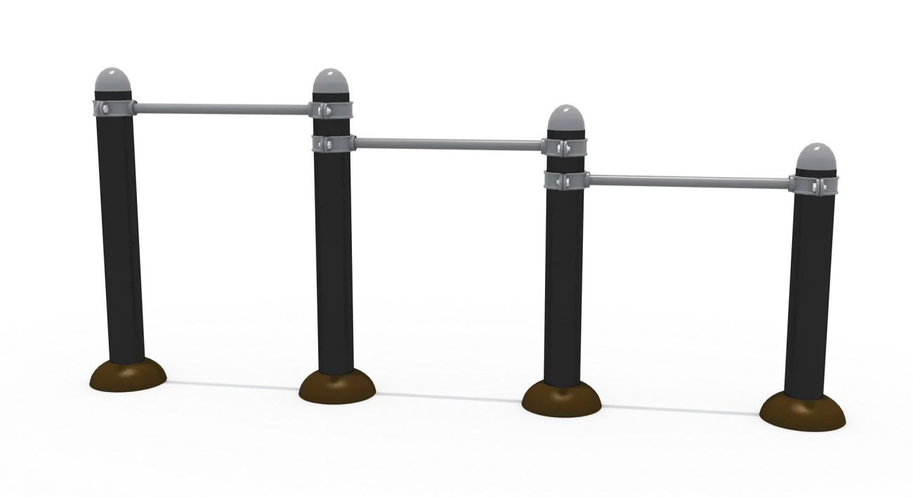 Tri-Level Horizontal Bar Outdoor Fitness Equipment