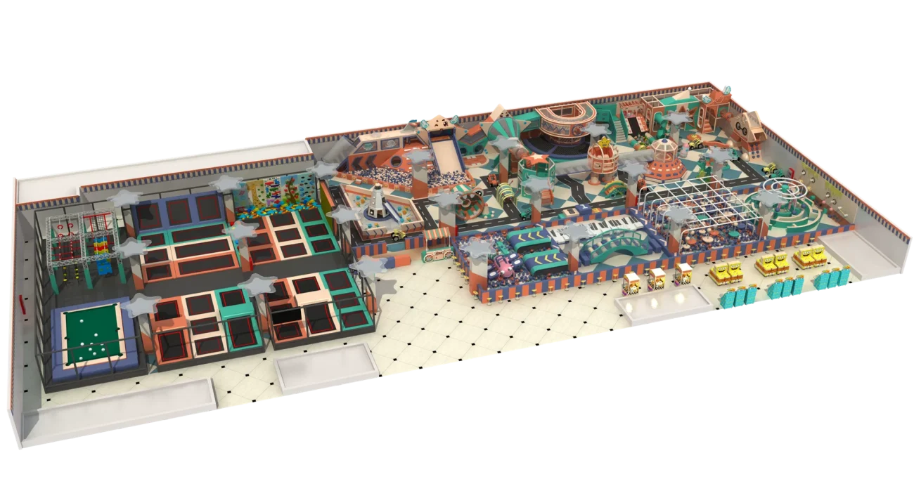 Multifunctional Music Stars and Play Indoor Adventure Park