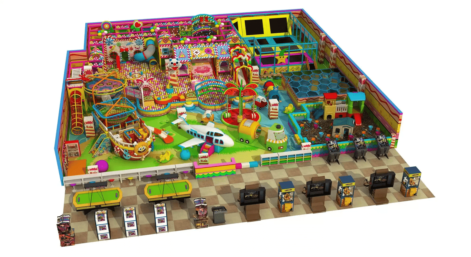 f6c064145d027be9161234157f975246 Multifunctional Candy Theme Indoor Play Park For Kids - Image 1