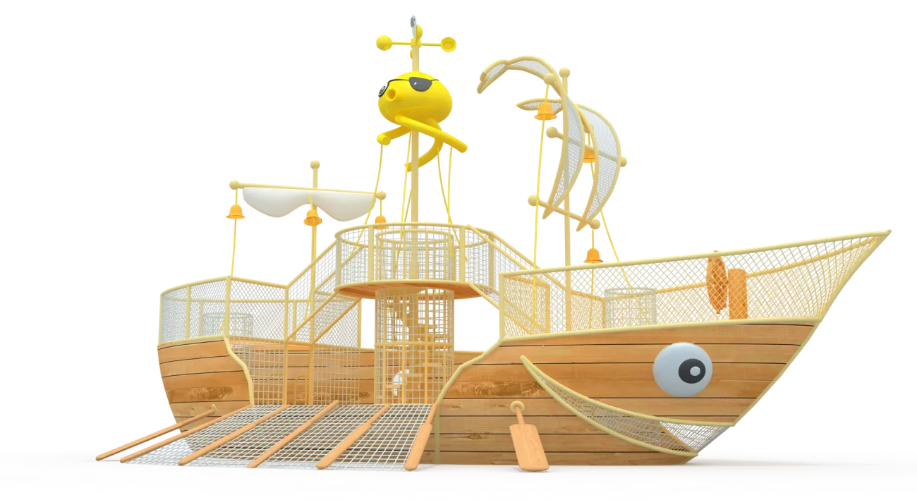 Wooden Pirate Ship Commercial Playground for Sale