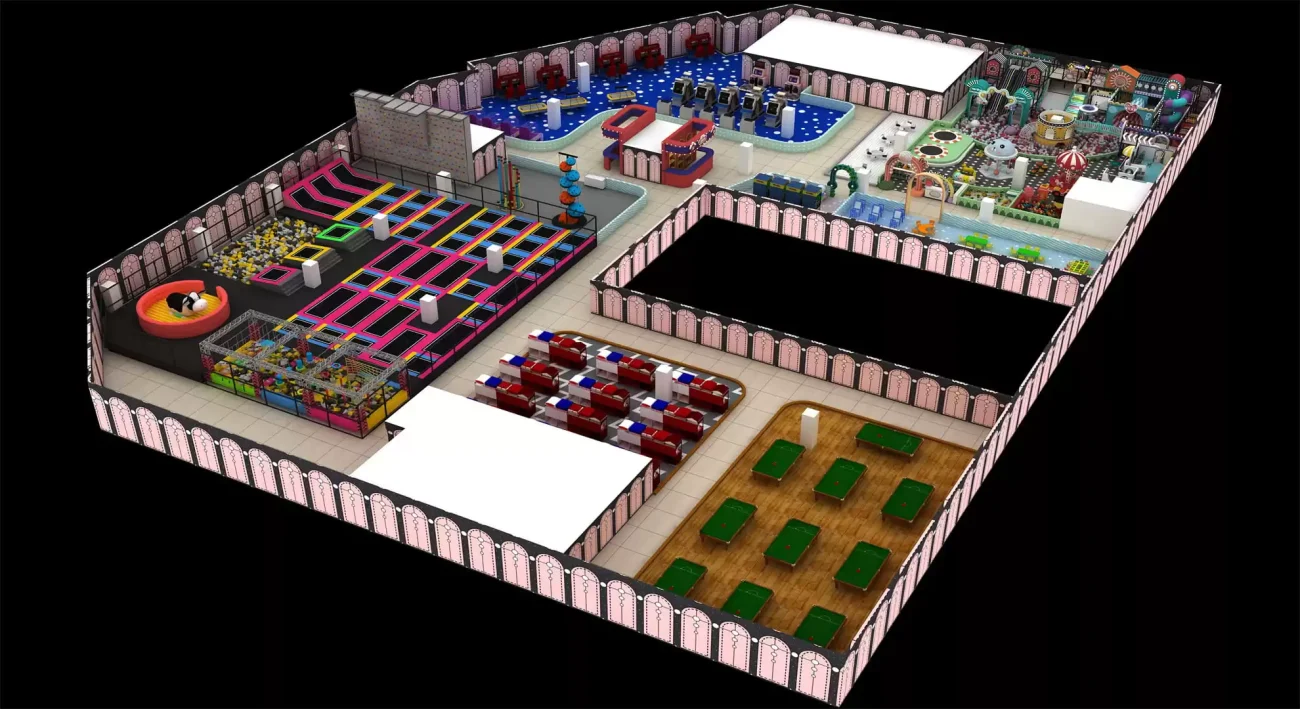 Interactive Family Trampoline Indoor Park for All Ages