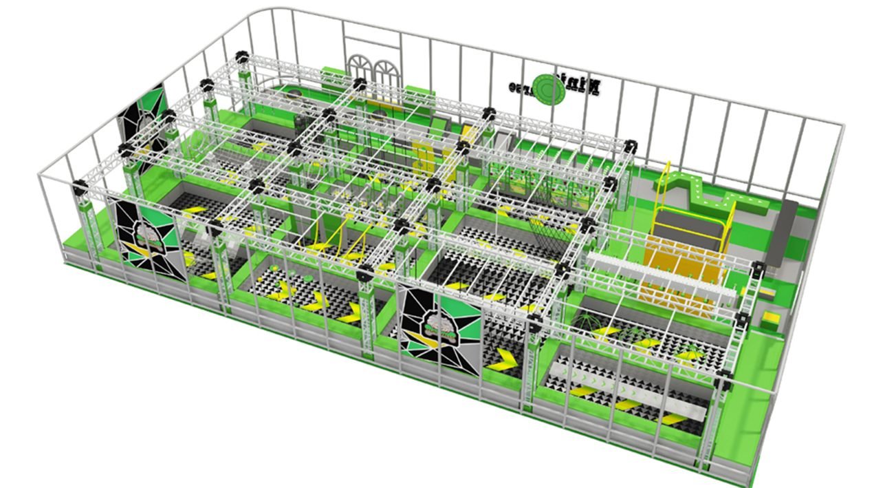 Integrated Ninja Warrior Course Equipment Safe for Amusement Parks-right
