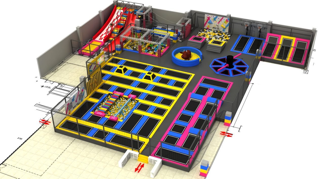 EN Standard Indoor Trampoline Park Builder-right