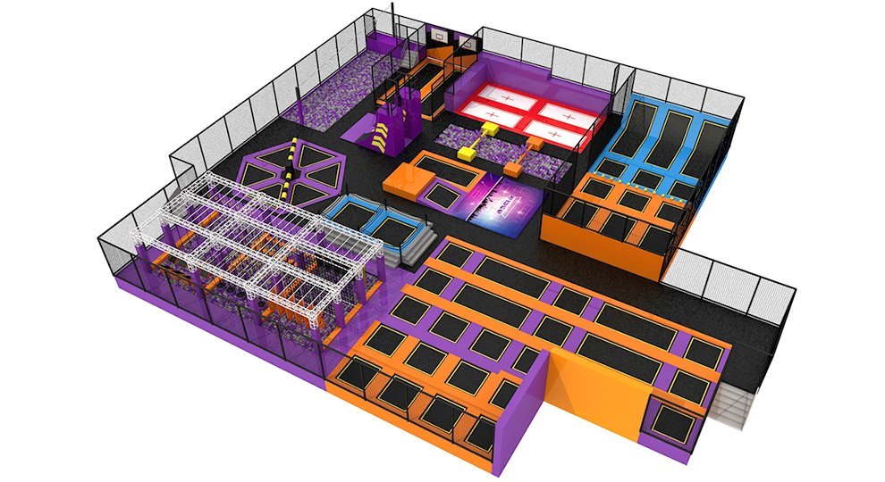 Large indoor trampoline park equipment manufacturer