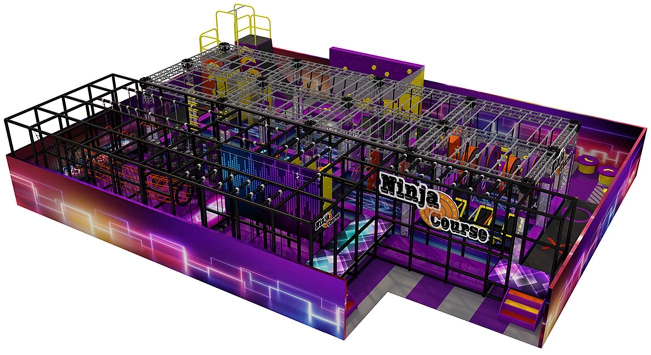 Indoor Playground Ninja Warrior Course for Kids and Adult-right
