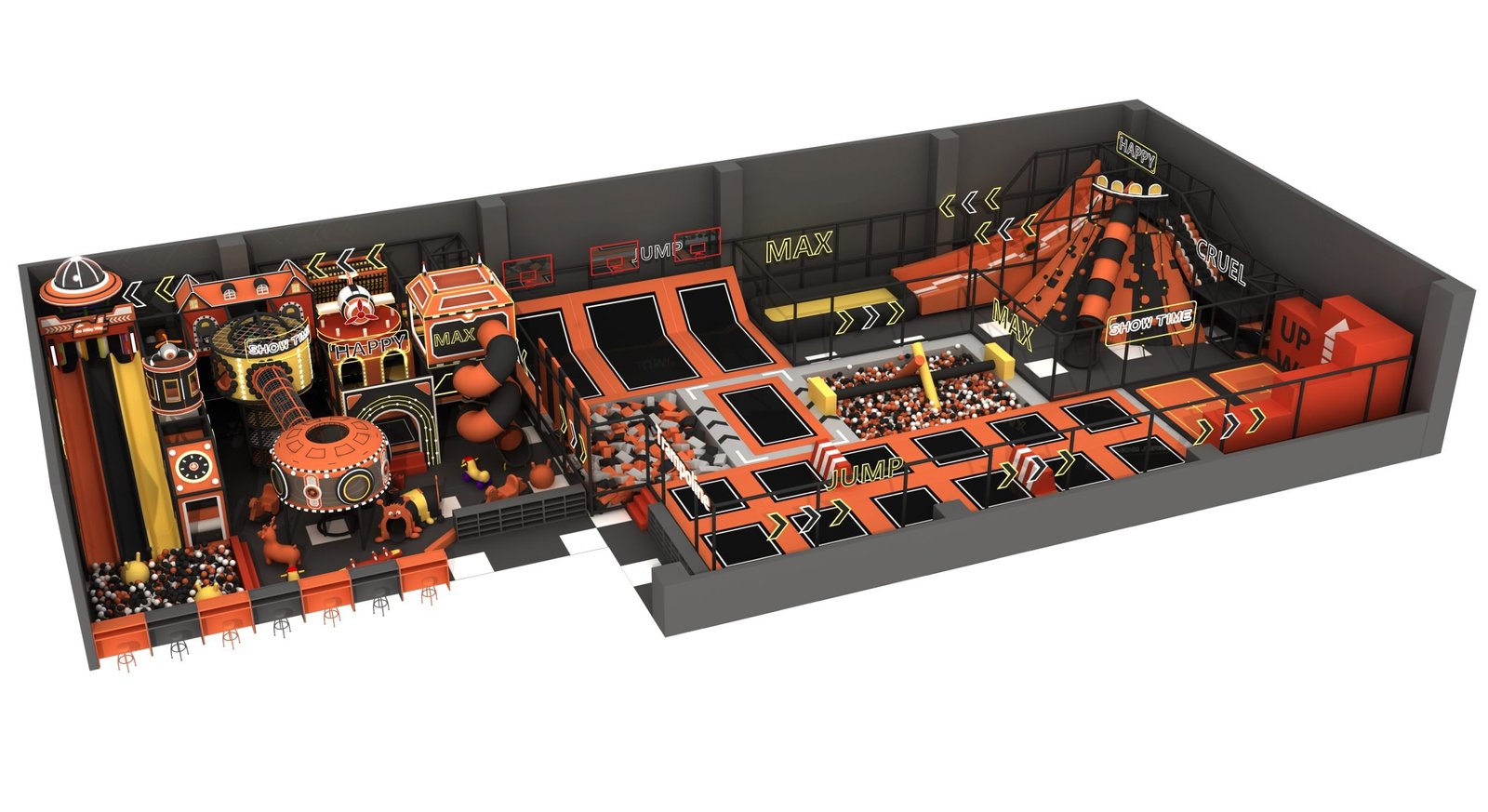 Professional Kids Indoor Playground Set-front Professional Kids Indoor Playground Set-front