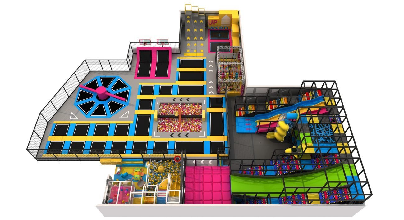 Exercise Commercial Indoor Soft Trampoline Park for Adults and Children-front