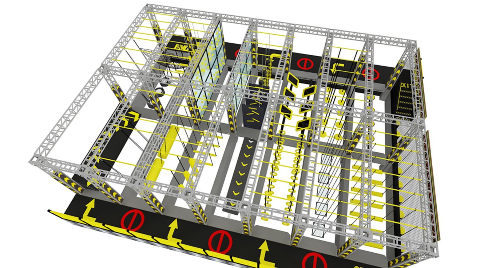 Commercial Parkour Ninja Warrior Obstacle Course for Kids-above Commercial Parkour Ninja Warrior Obstacle Course for Kids-above