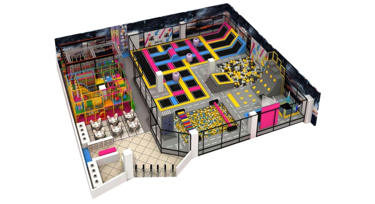 Custom Indoor Trampoline Park Equipment for Adults and Children-left