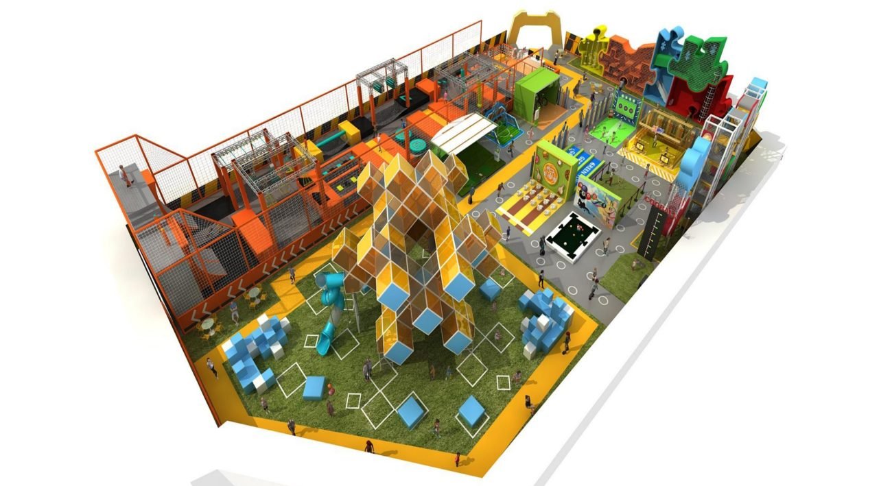 Custom 1500 Sqm Large Indoor Playground for safe-left