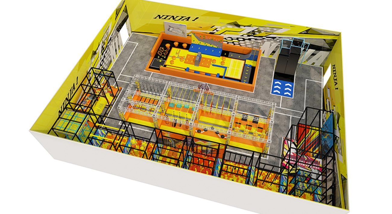 Indoor Ninjas Warrior Training Course Amusement Park-front