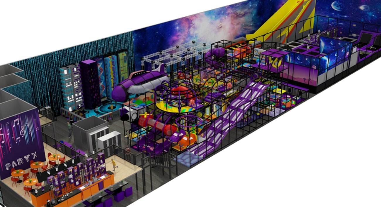 indoor children's trampline park equipment-left