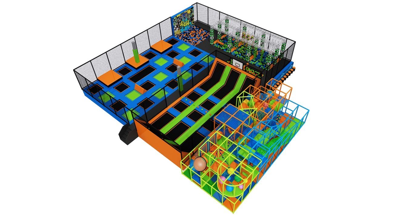 TUV approved Indoor Trampoline Park in China-left