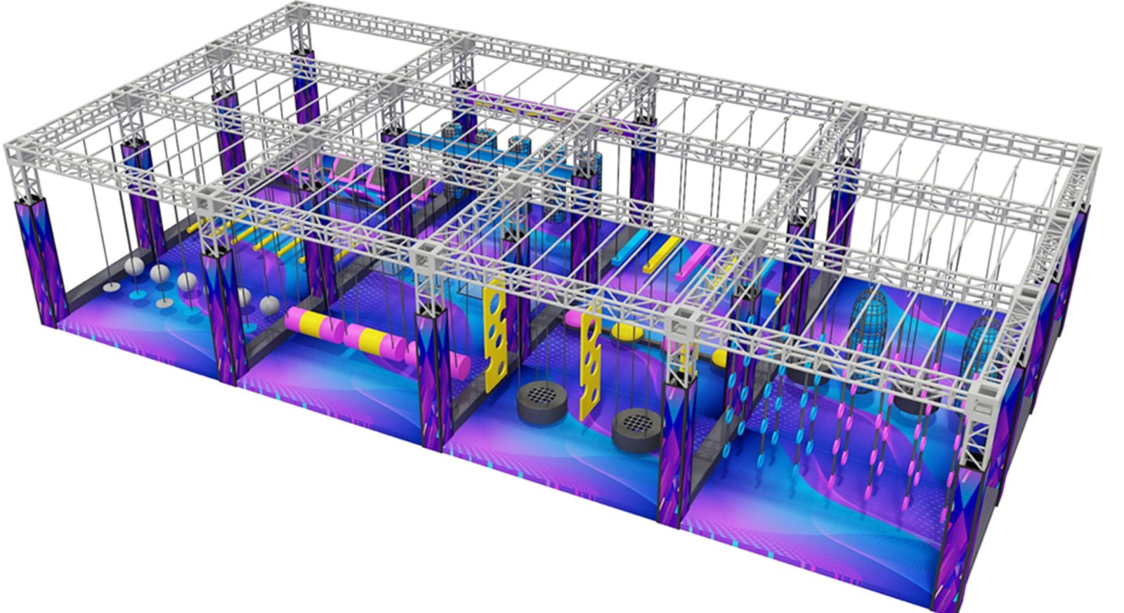 Aluminum Structure Jump Ninja Warrior Course for Amusement Park-left Aluminum Structure Jump Ninja Warrior Course for Amusement Park-left