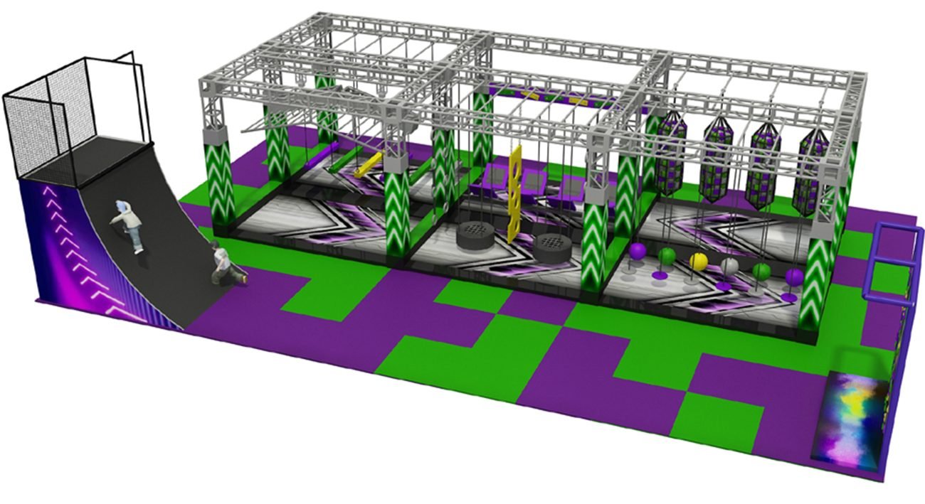 Professional Designer Indoor Ninja Warrior Course Obstacles for Adult and Kids-front