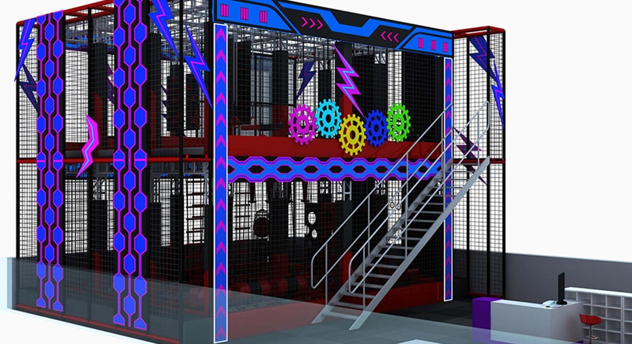 Indoor Playground Ninja Warrior Obstacle Equipment-left
