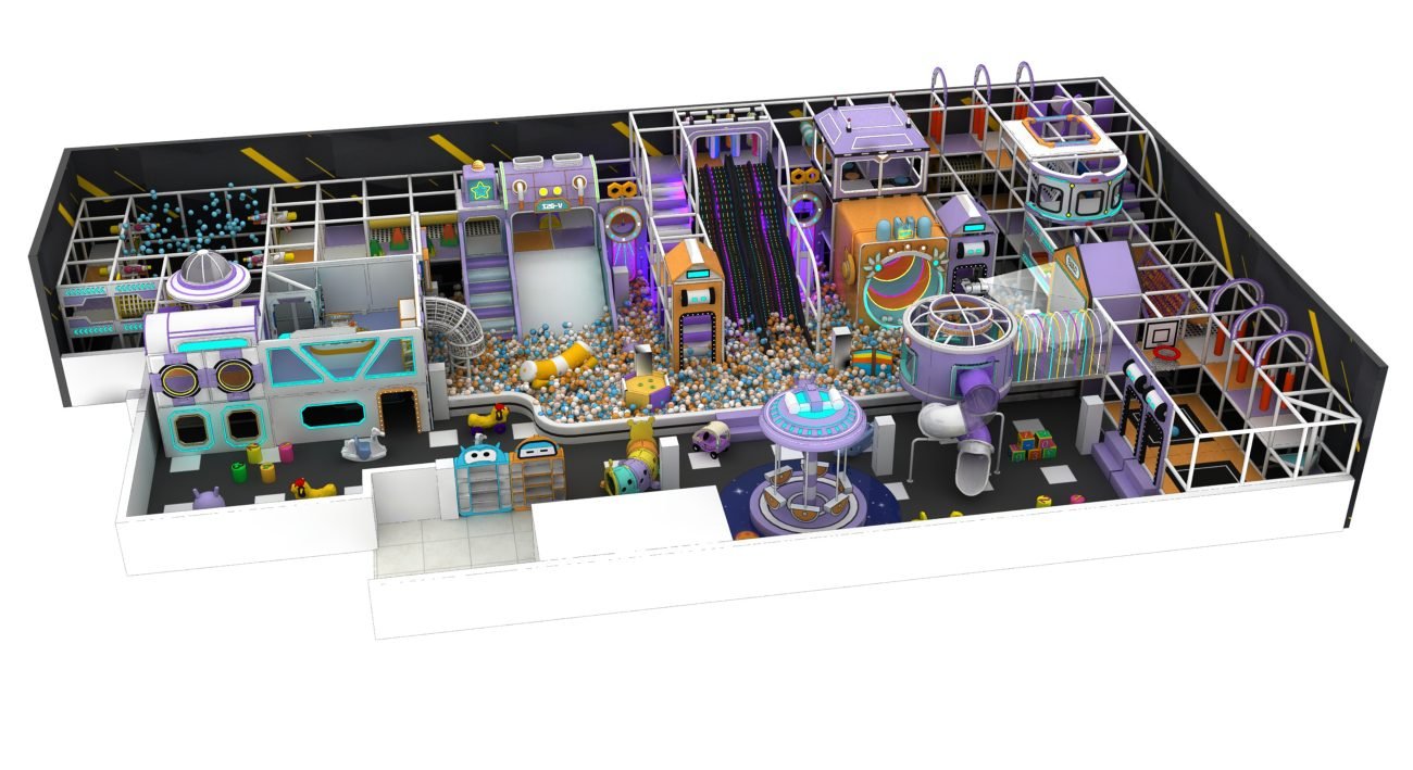 CE Certificate Space Themed Indoor Playground for Kids custom
