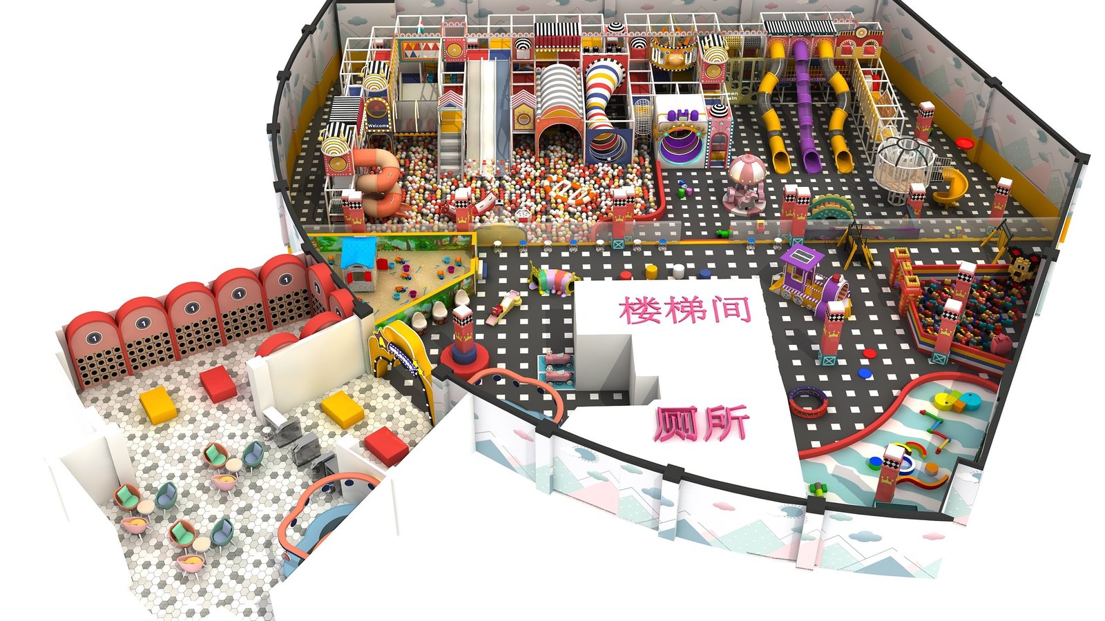 Macaron Color Big Indoor Play Areas Manufacturer wholesale Macaron Color Big Indoor Play Areas Manufacturer wholesale