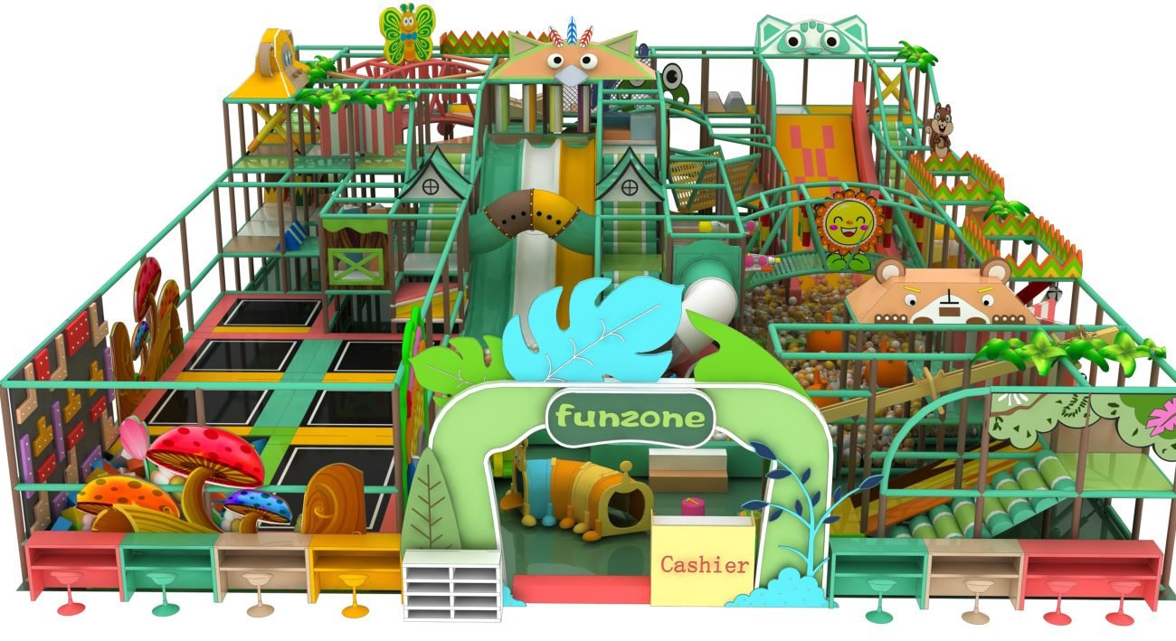 Commercial Forest Themed Indoor Playgrounds With Sildes manufacturer