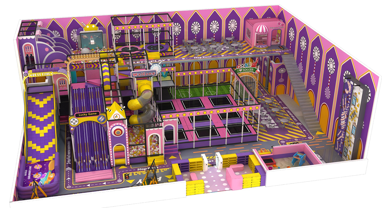 Children's Pink Purple Fantasy Indoor Playground Equipment Manufacturer Children's Pink Purple Fantasy Indoor Playground Equipment Manufacturer