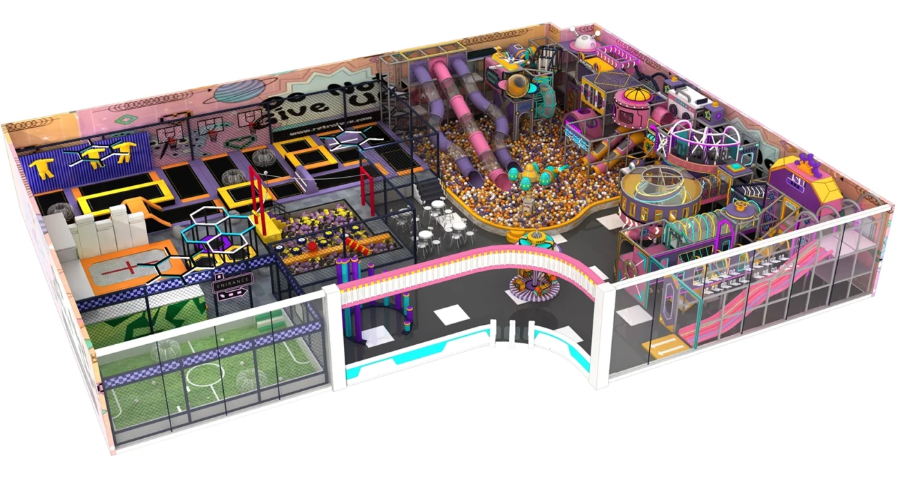 1200 sqm Large Space-Themed Indoor Playground Adventure Soft Play