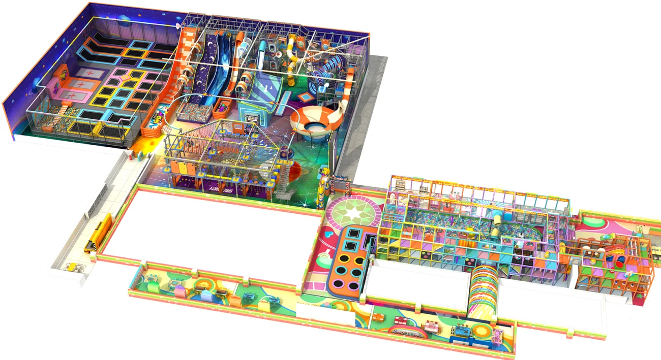 2000sqm Indoor Adventure Park with Trampoline & Soft Play