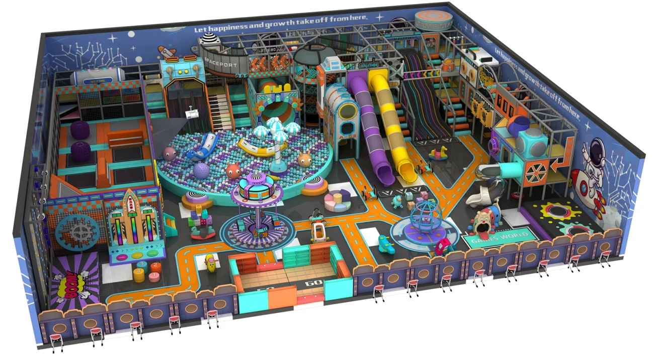 Space-Themed Indoor Play Equipment for Kids