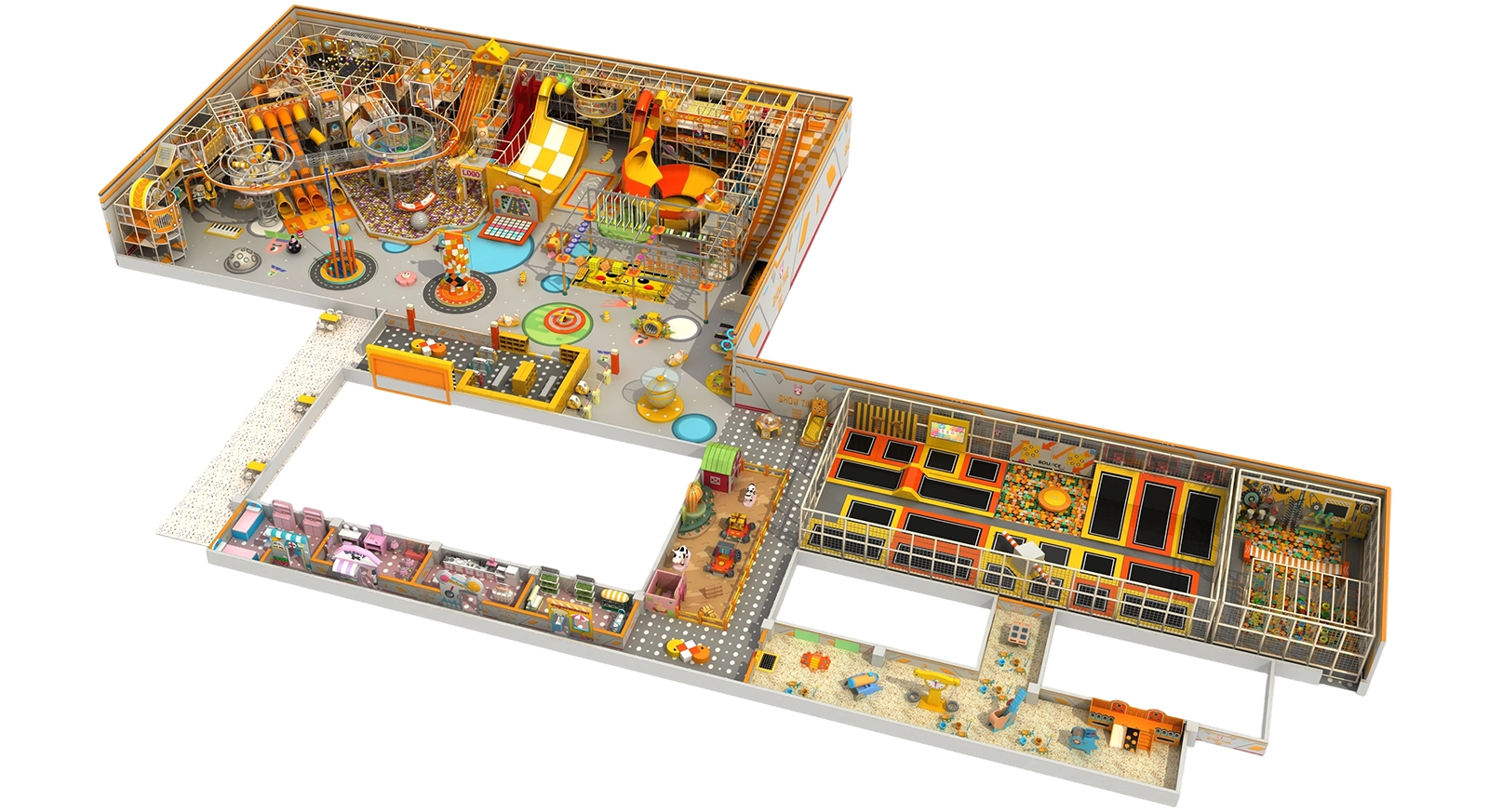 2000sqm Sunny Style Large Indoor Play Structures