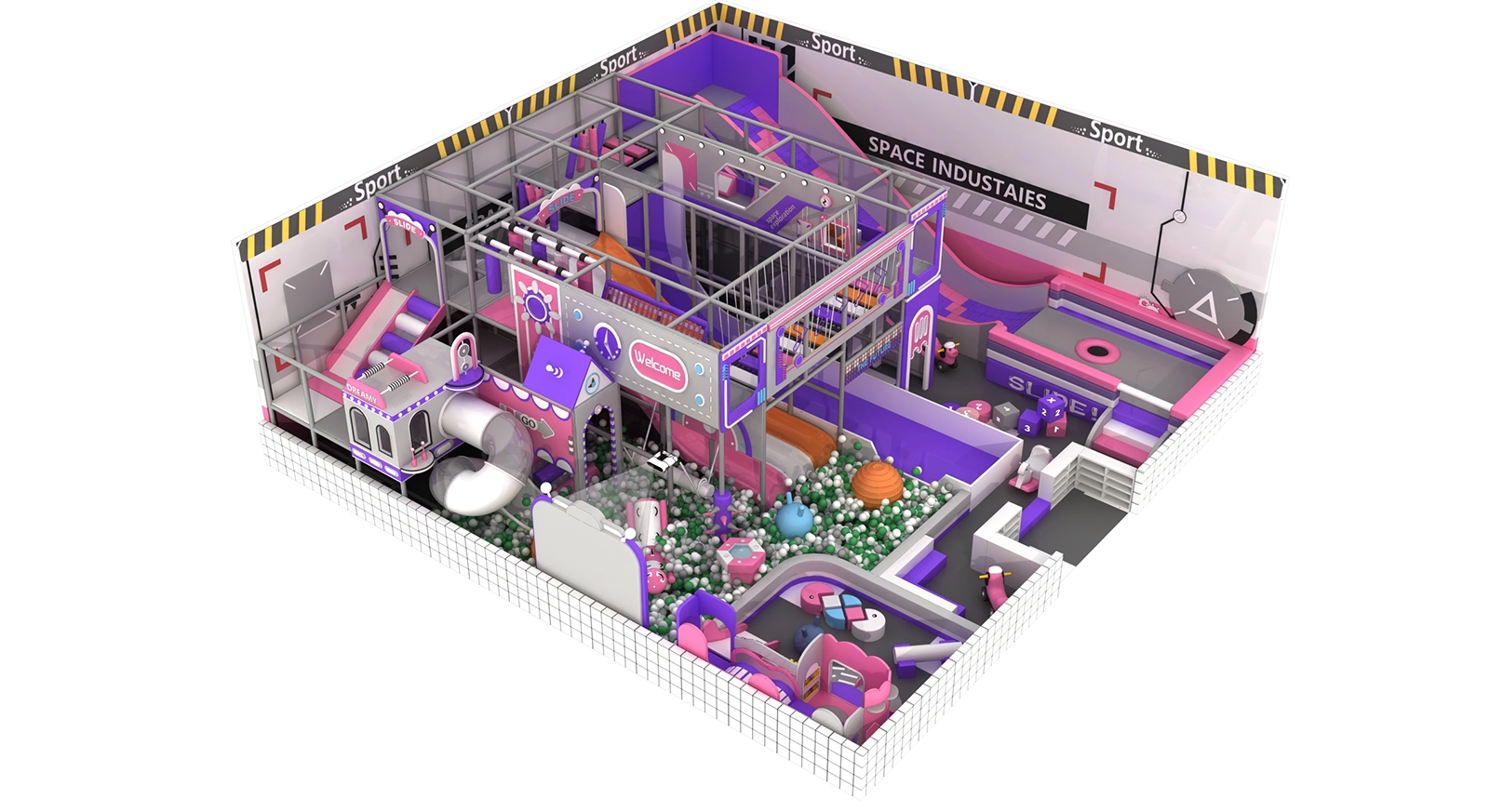 Tech-Themed Kids Soft Indoor Playground China