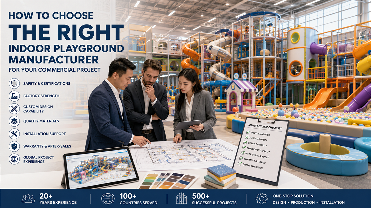 Commercial indoor playground manufacturer providing custom design, production, and turnkey solutions for global play center projects.manufacturer