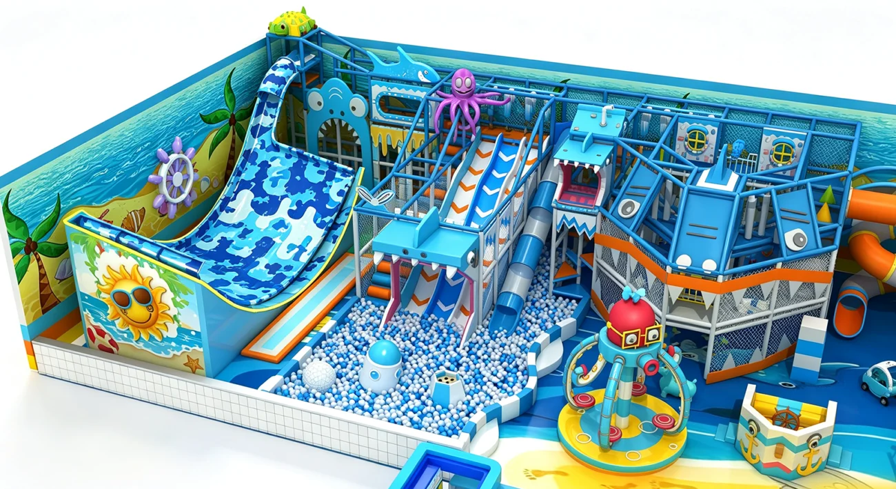 Ocean Theme Kids Indoor Soft Play Center Builder