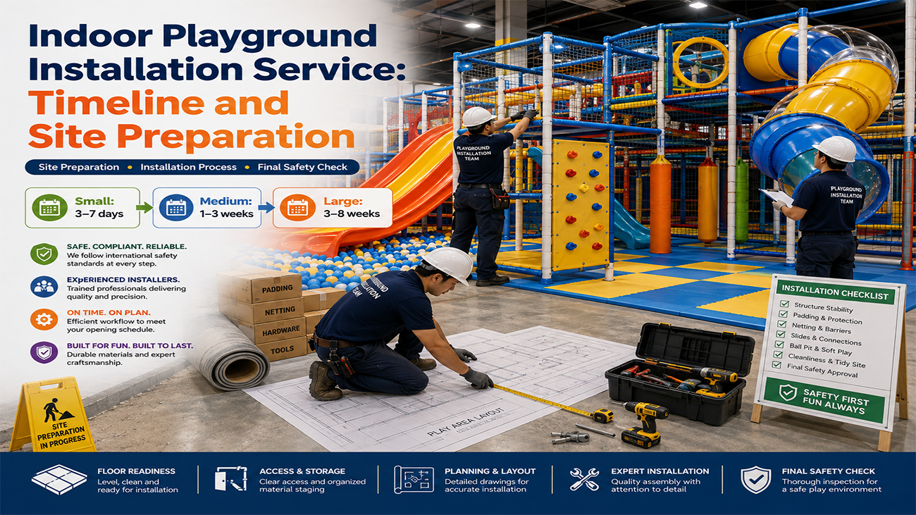 Indoor Playground Installation Service Timeline and Site Preparation manufacturer