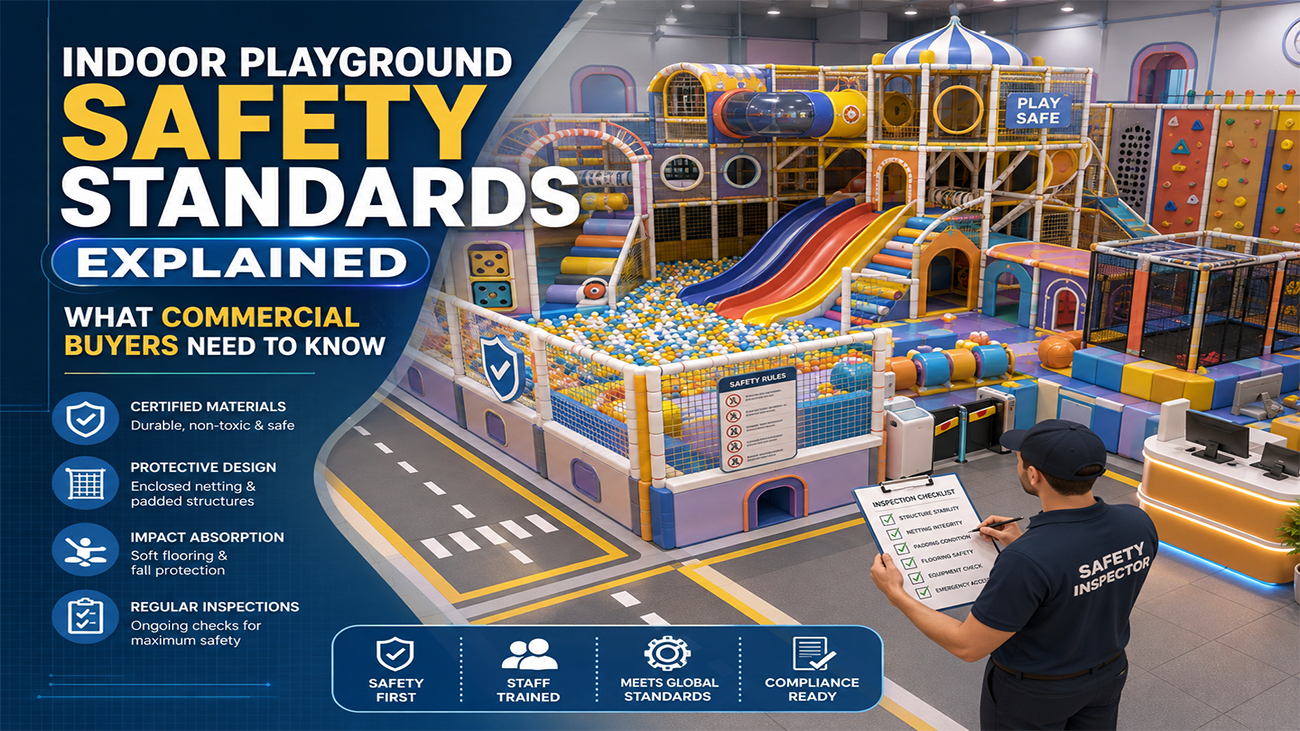 Indoor playground safety standards guide for commercial buyers evaluating equipment, materials, installation, and compliance requirements. manufacturer
