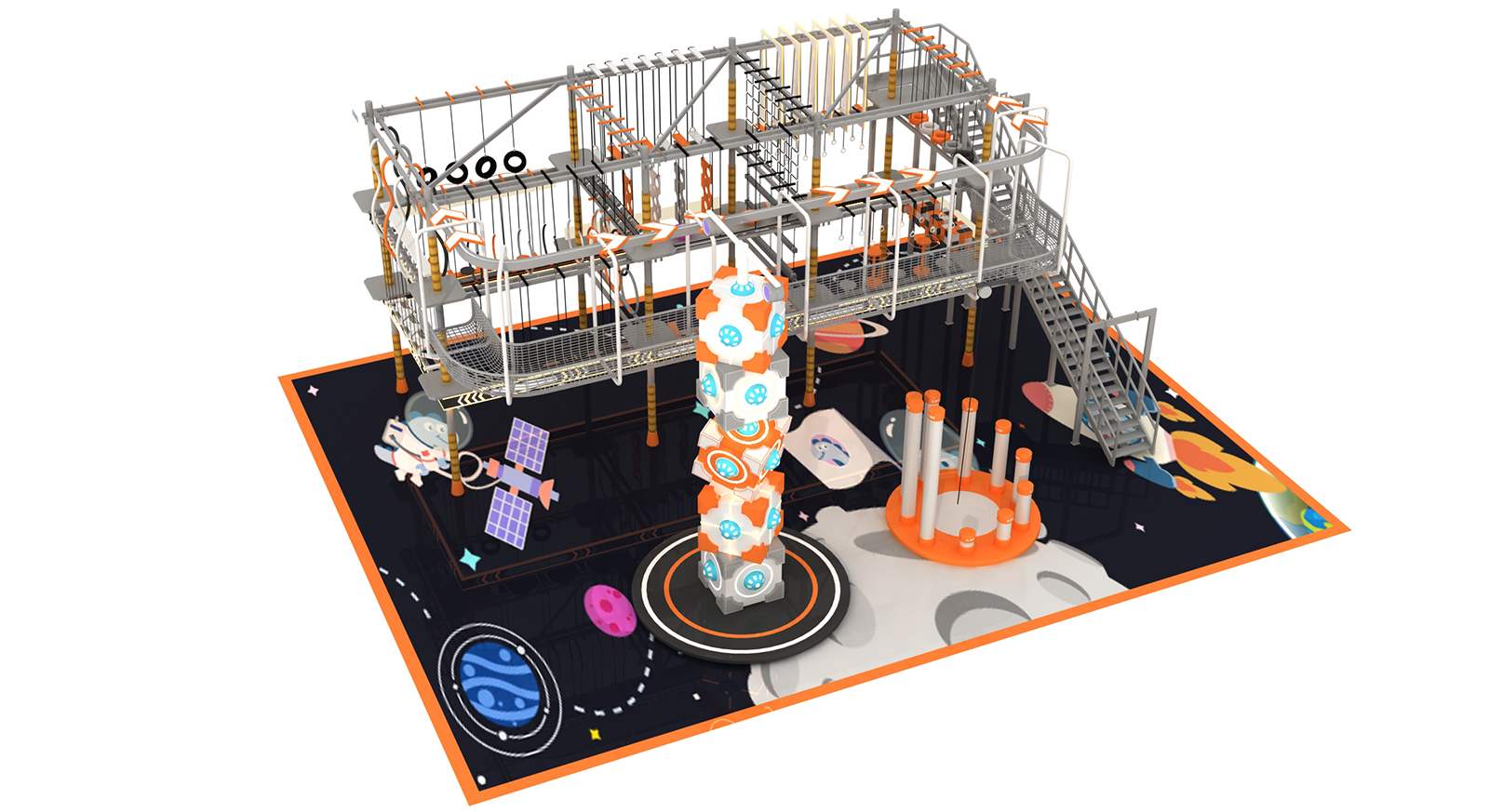 Indoor Multi-Level Rope Course Equipment Indoor Multi-Level Rope Course Equipment